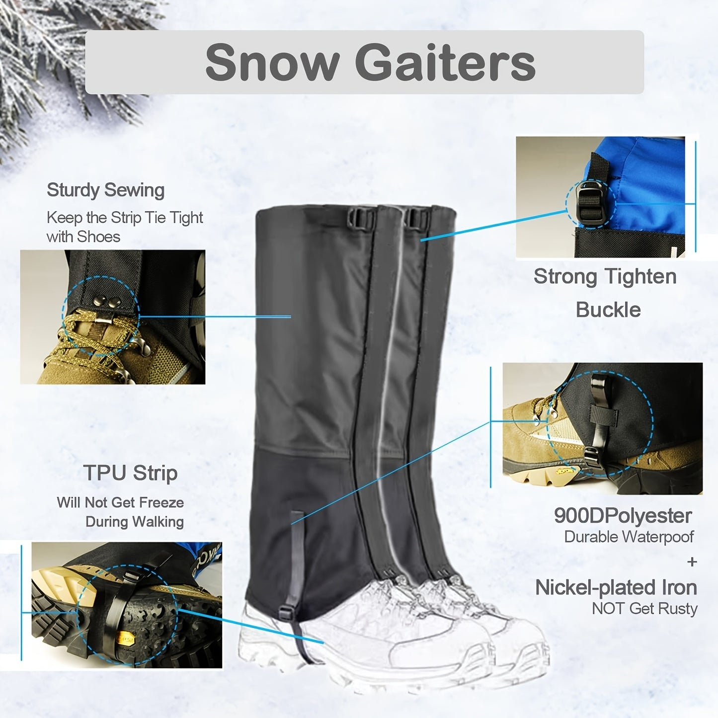 Versatile 4-in-1 Snowshoeing Kit for All Ages
