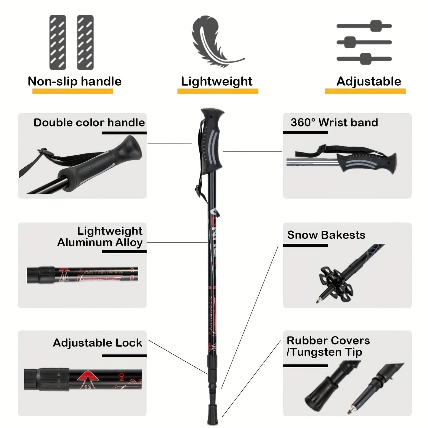 Versatile 4-in-1 Snowshoeing Kit for All Ages