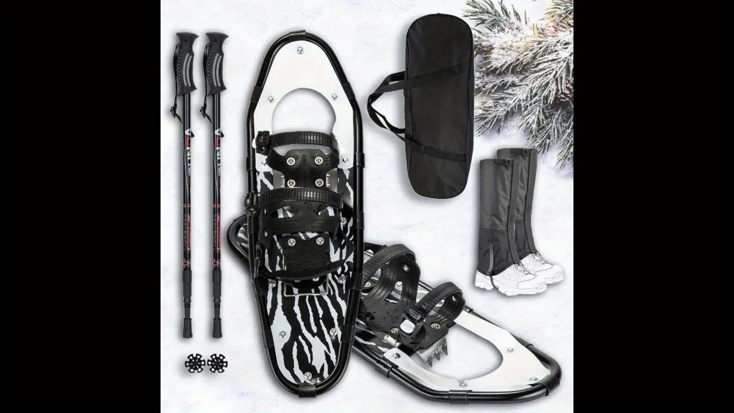 Versatile 4-in-1 Snowshoeing Kit for All Ages