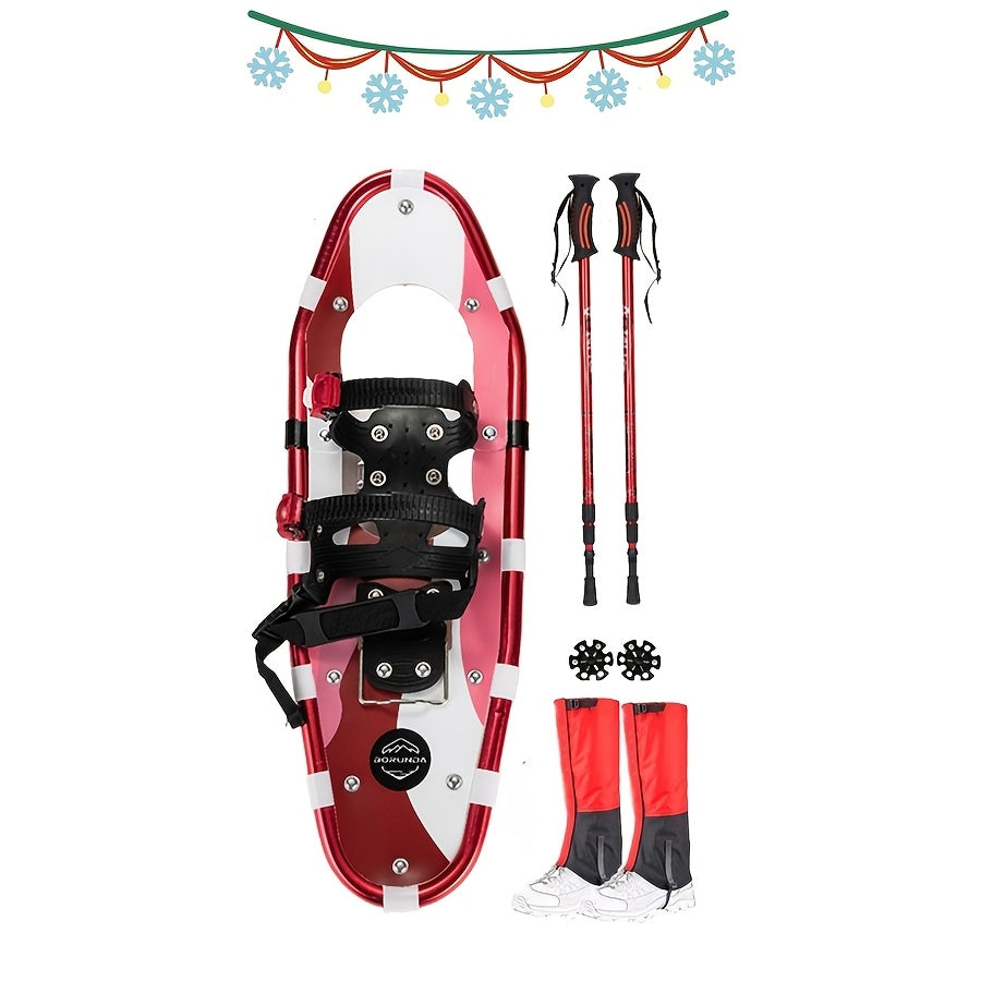 Versatile 4-in-1 Snowshoeing Kit for All Ages