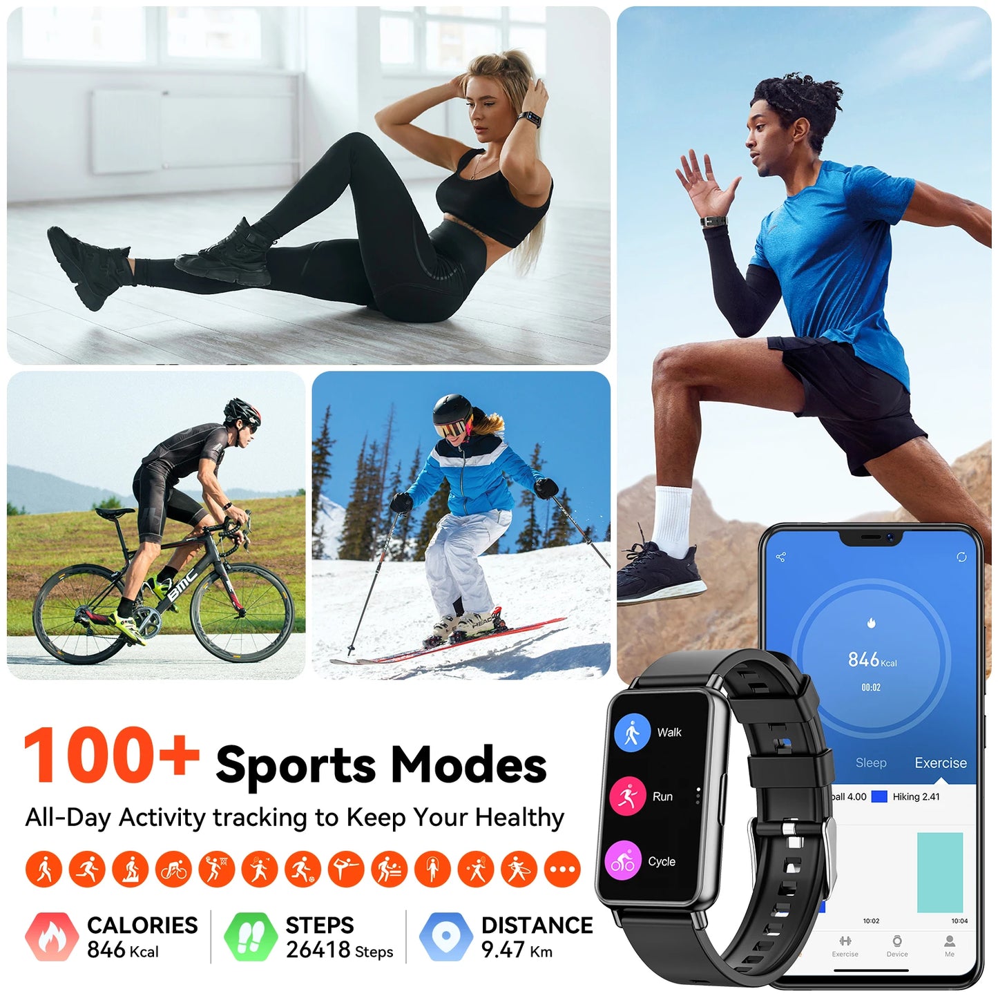 Women Smartwatch 2024 Womens  Men 1.45 Screen Bluetooth Call Sports Watch  With Android