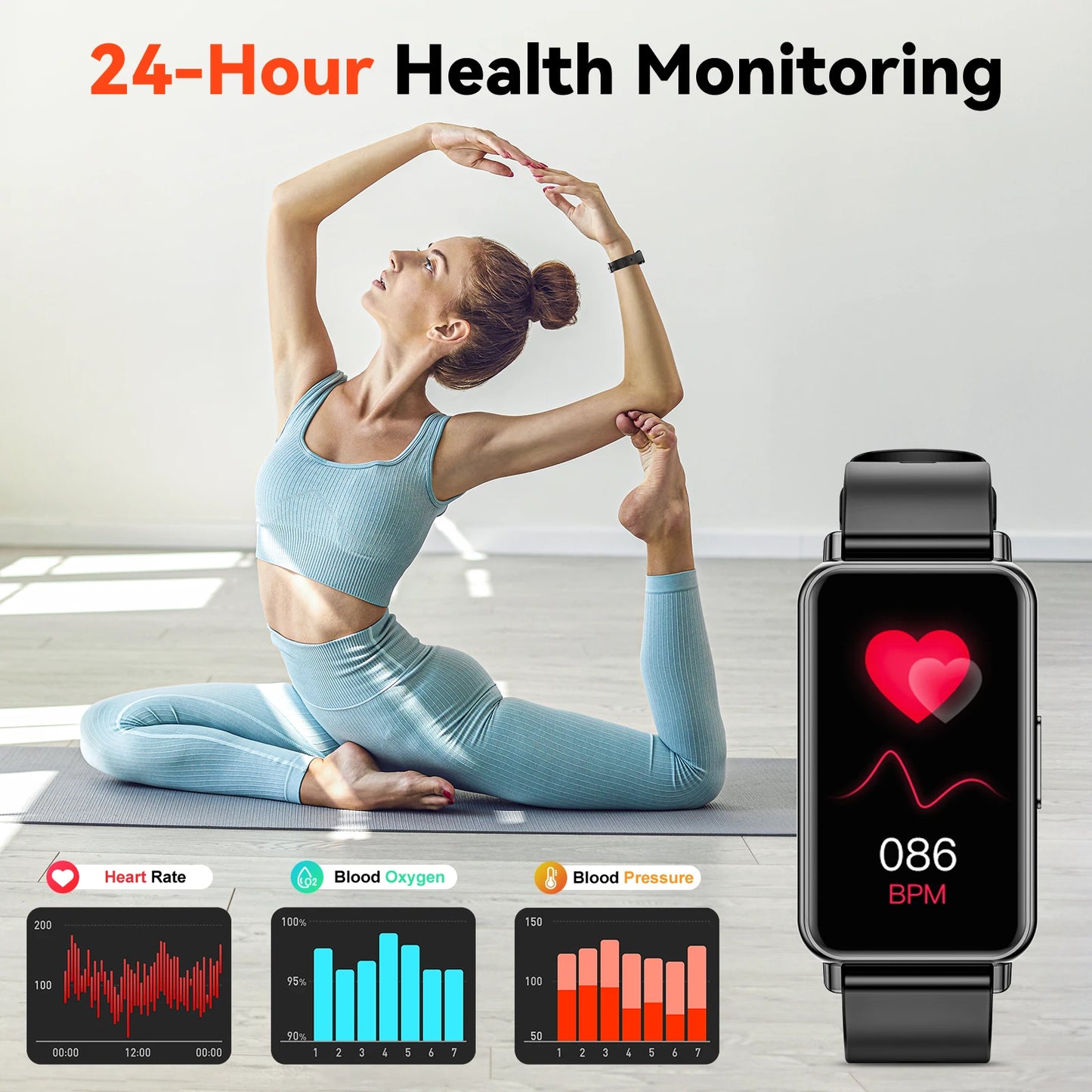 Women Smartwatch 2024 Womens  Men 1.45 Screen Bluetooth Call Sports Watch  With Android