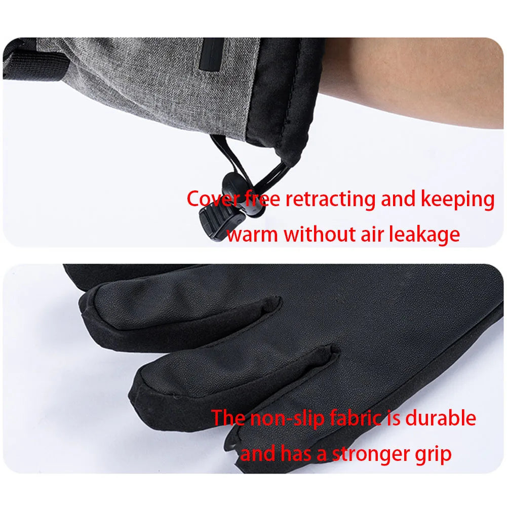 3/2/1pcs Electric Heated Motorcycle Gloves Touch Screen Hand Warmers Gloves for Men Women