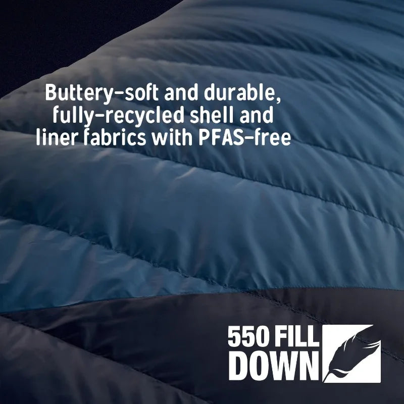 Kelty Cosmic 20 Down Mummy Sleeping Bag for Backpacking, Campers, 550 Fill Power, Recycled Fabrics with PFAS-Free DWR