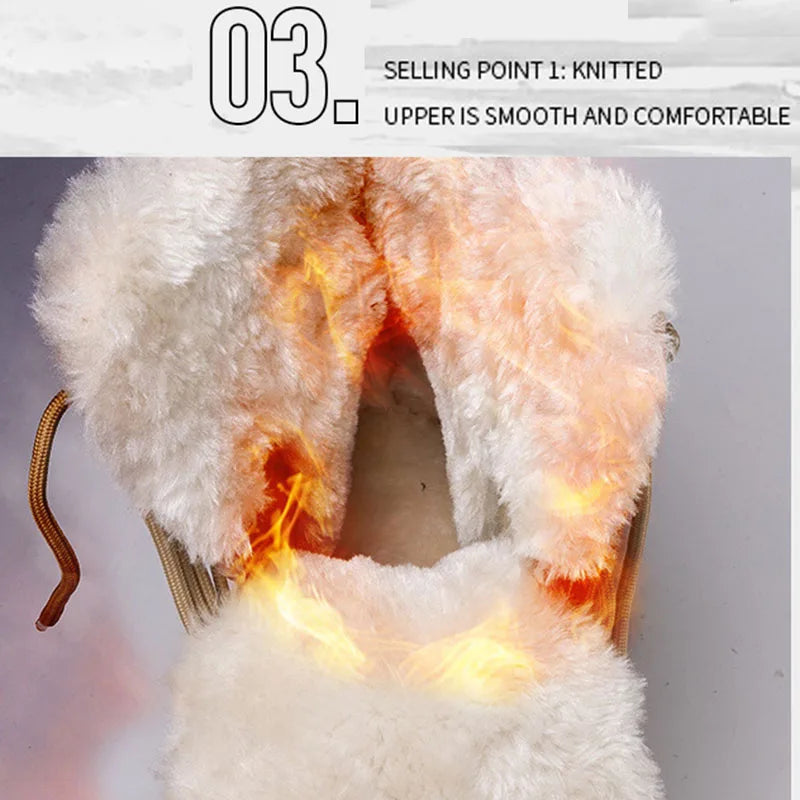 Ankle Winter Warm Shoes Boots Climbing Hiking Shoes Men Women Snow Boots Durable