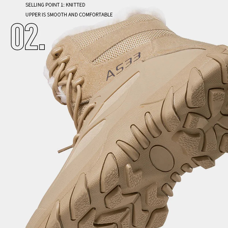 Ankle Winter Warm Shoes Boots Climbing Hiking Shoes Men Women Snow Boots Durable