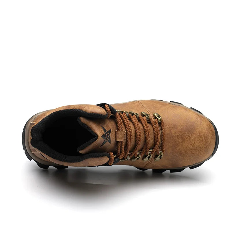 Work Boots Indestructible Safety Shoes Men Steel Cap Puncture-Proof