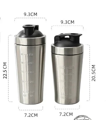 Stainless Steel Cup Vacuum Mixer Outdoor Drink Kettle Detachable Double Layer Shaker Water Bottle