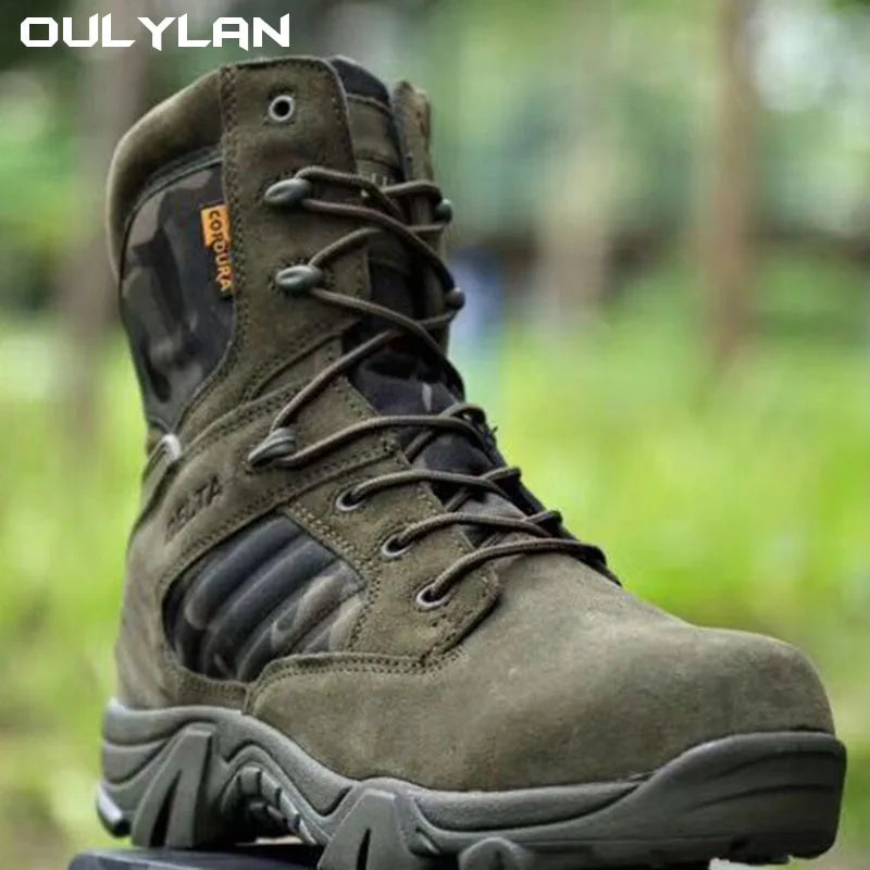 Climbing Outdoor Mens Work Safety Boots Camouflage Desert Boots  Outdoor Hiking Boots