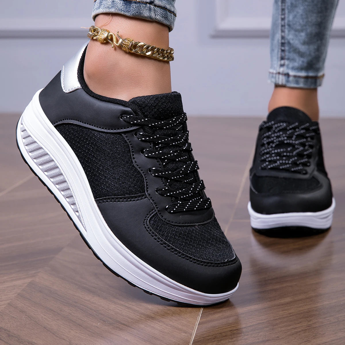 Sneakers For Women Fashion Glitter Girls Women's Casual Shoes Tennis Shoes, Lightweight Walking Shoes