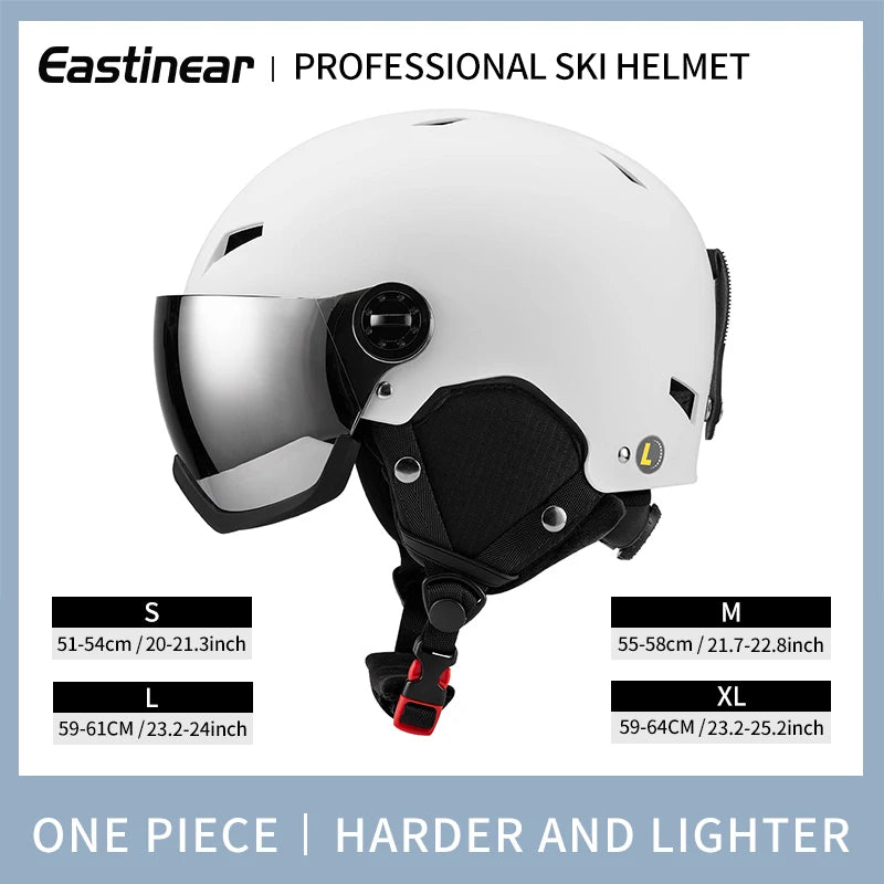 Eastinear's New Lightweight All-in-one Goggles Ski Helmet Men's and Women's Children's