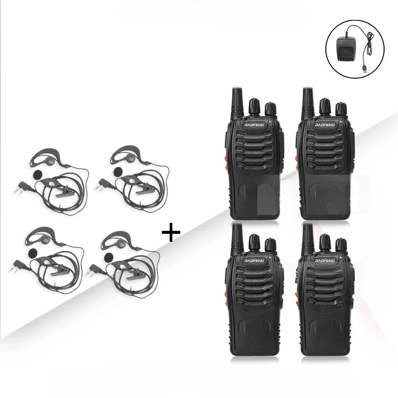 2PCS 4PCS 6PCS 2800mAh Baofeng BF-888S Walkie Talkie 888s 5W 400-470MHz UHF BF888s BF 888S USB Charger