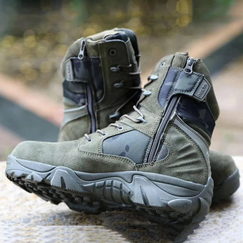 Climbing Outdoor Mens Work Safety Boots Camouflage Desert Boots  Outdoor Hiking Boots