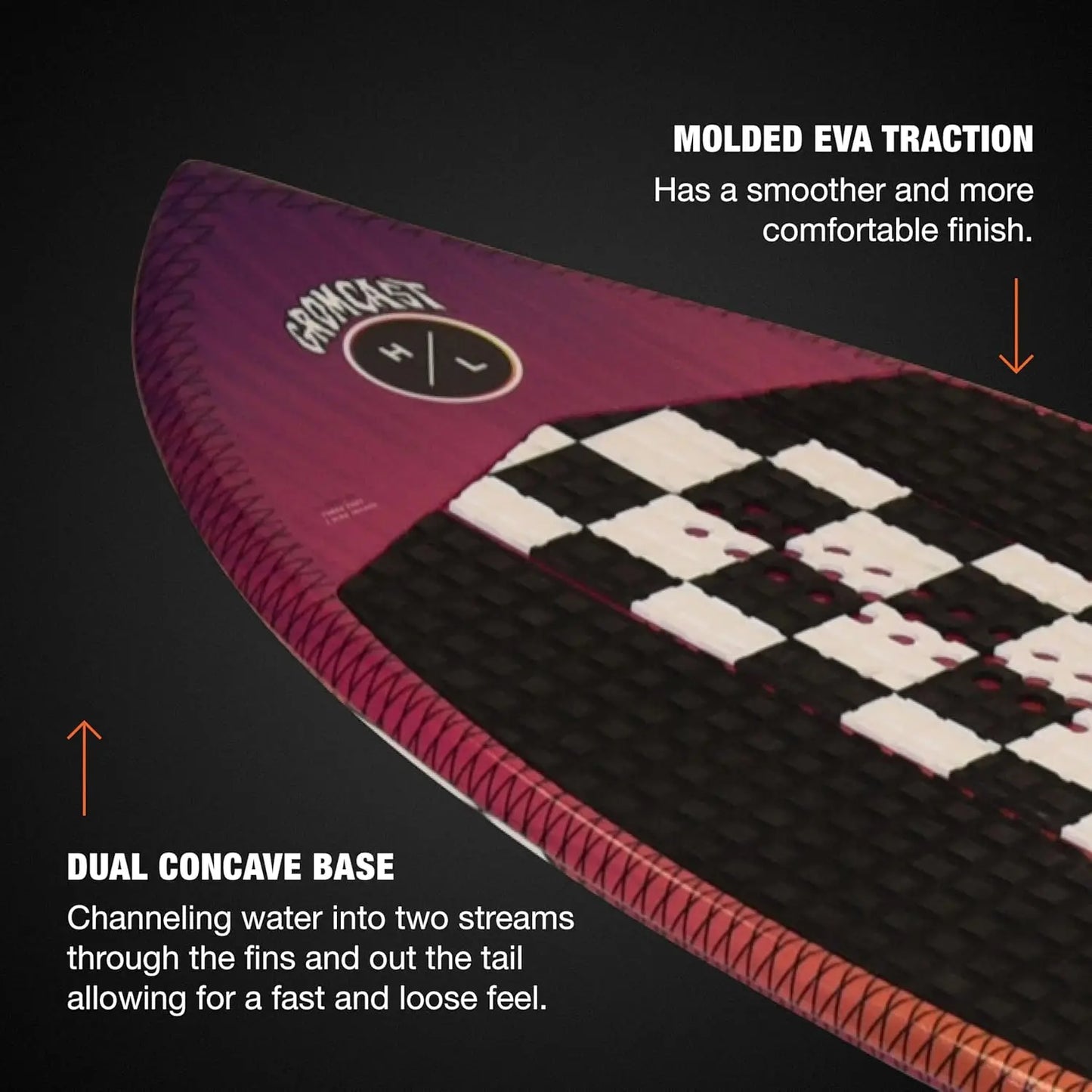 Gromcast Wakesurfer - Kids Wakesurf Board Shaped by Scott Bouchard - Great Board for Beginners & Ideal for Young Rider