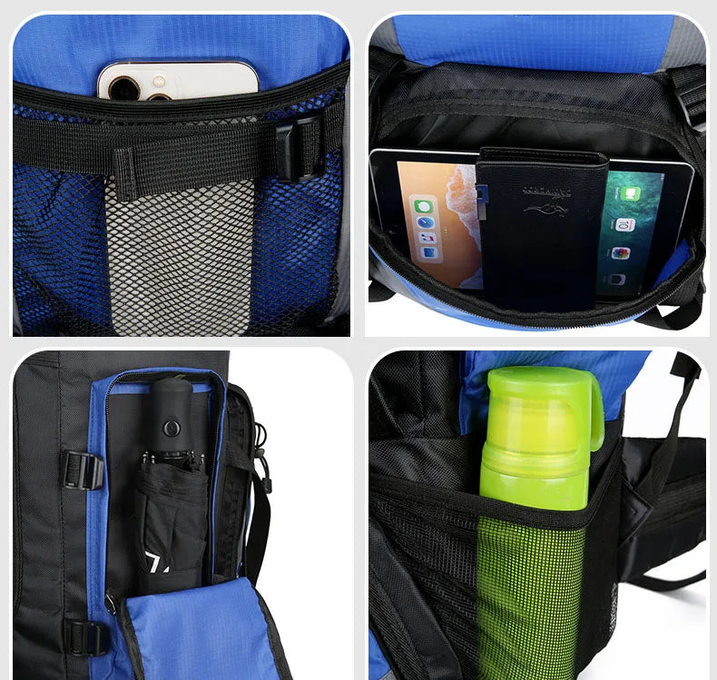 Oulylan 90-liter Camping Extra Large Large Capacity Traveling Luggage Bag with Water Splashing Prevention Backpack