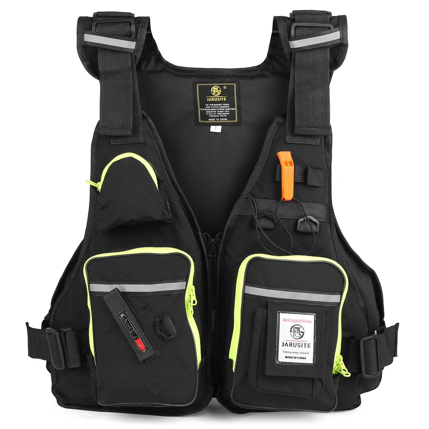 Men Professional Life Jacket Buoyancy Suit Portable Fishing Vests Multi-Pockets Waterproof