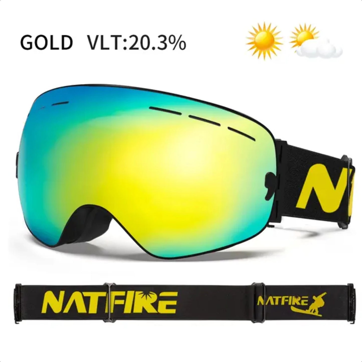 Ski Goggles Double Layers Anti-fog UV400