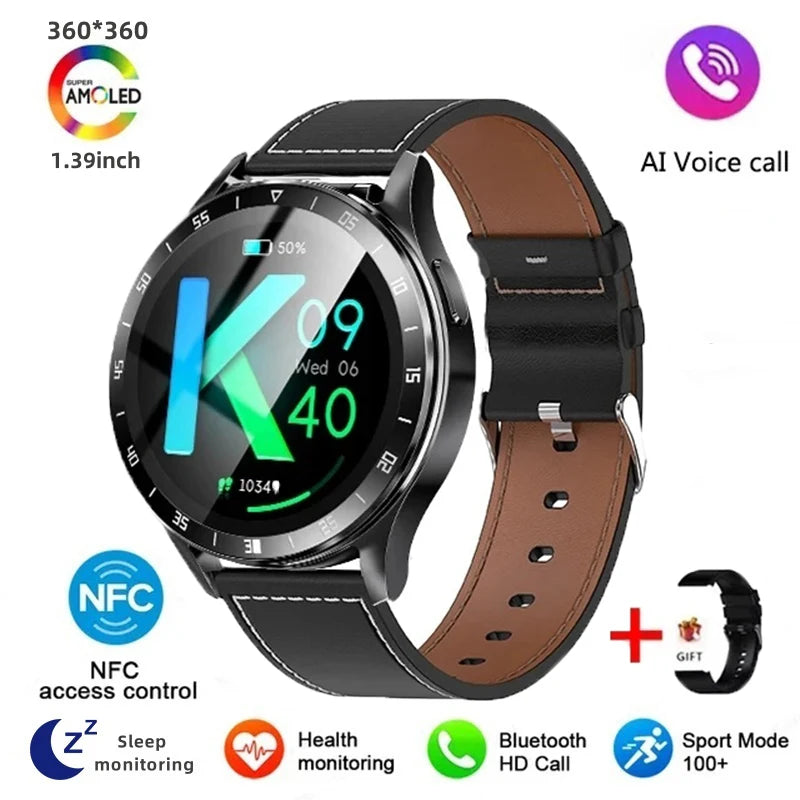 2024 New Bluetooth Call Smart Watch High end Men's Multi sport Mode NFCIP67 Waterproof Fitness Smart Electronic Watch