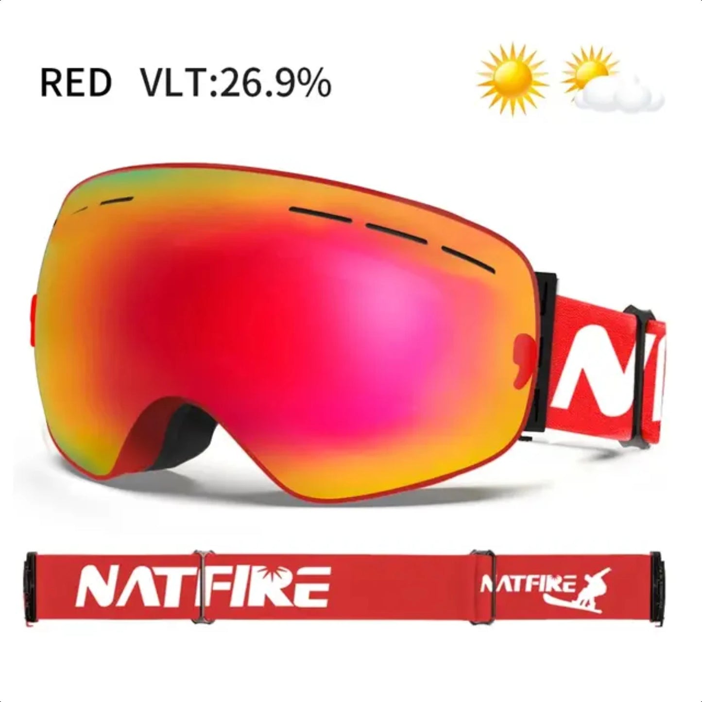 Ski Goggles Double Layers Anti-fog UV400