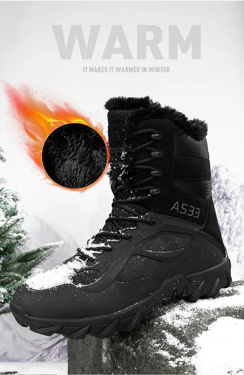 Ankle Winter Warm Shoes Boots Climbing Hiking Shoes Men Women Snow Boots Durable