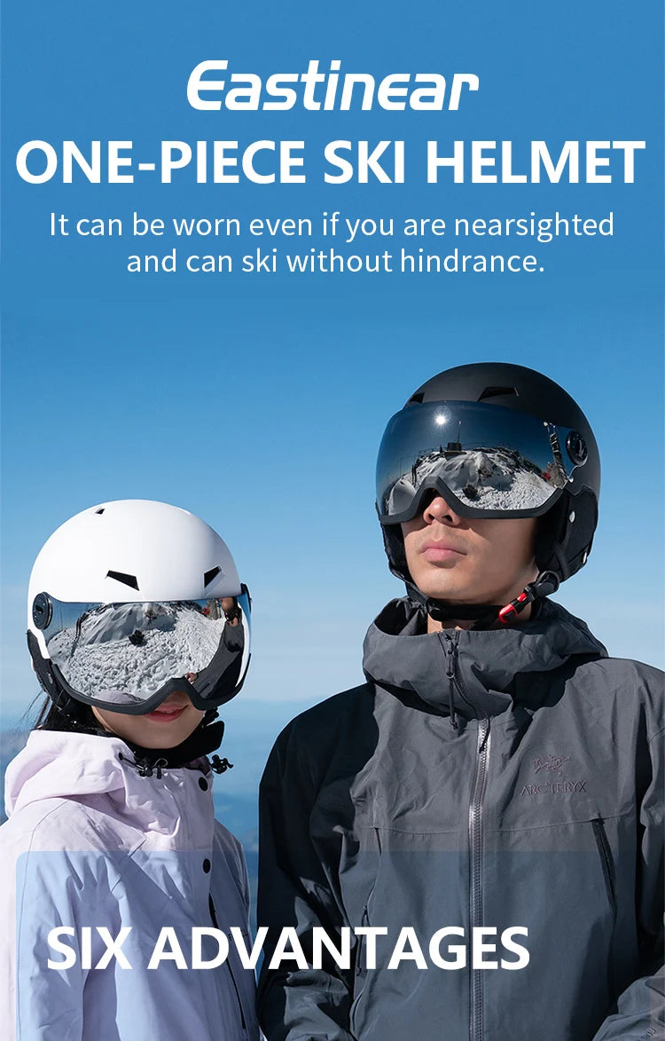 Eastinear's New Lightweight All-in-one Goggles Ski Helmet Men's and Women's Children's