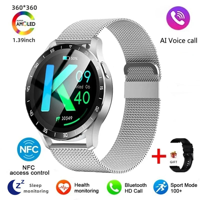 2024 New Bluetooth Call Smart Watch High end Men's Multi sport Mode NFCIP67 Waterproof Fitness Smart Electronic Watch