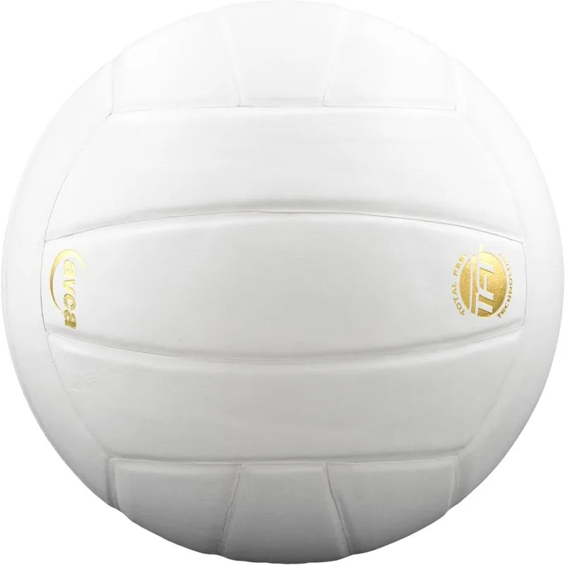 Baden | Perfection Premium Leather Indoor Official Game Volleyball 13U to College Official Size + NFHS+White