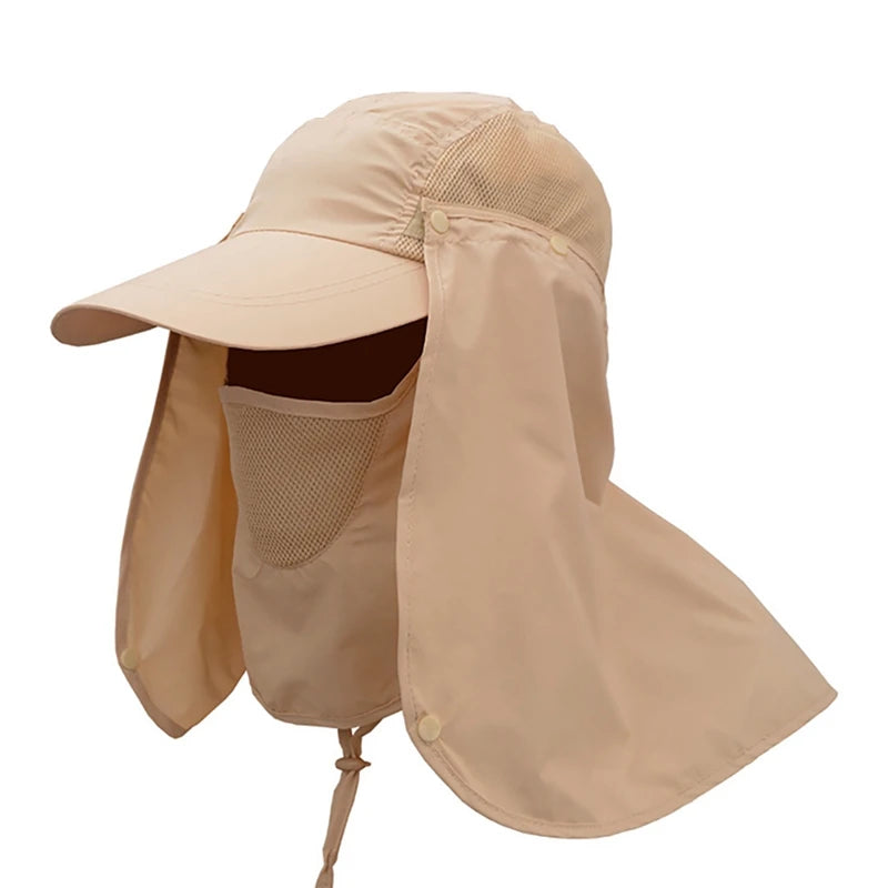 Summer Sun Hats Outdoor Fishing Hat UV Protection Sunscreen Fisherman Hats Women Men Breathable Fishing Cap For Travel Hiking