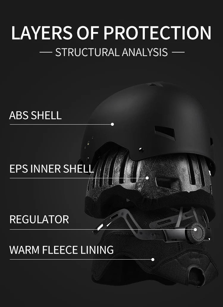 Eastinear's New Lightweight All-in-one Goggles Ski Helmet Men's and Women's Children's