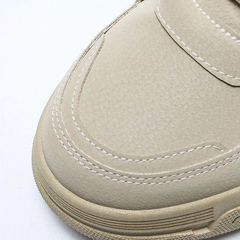 2024 Spring New Leisure Shoes for Men Outdoor Work Boots Trendy Fashion Leather Boots High Top