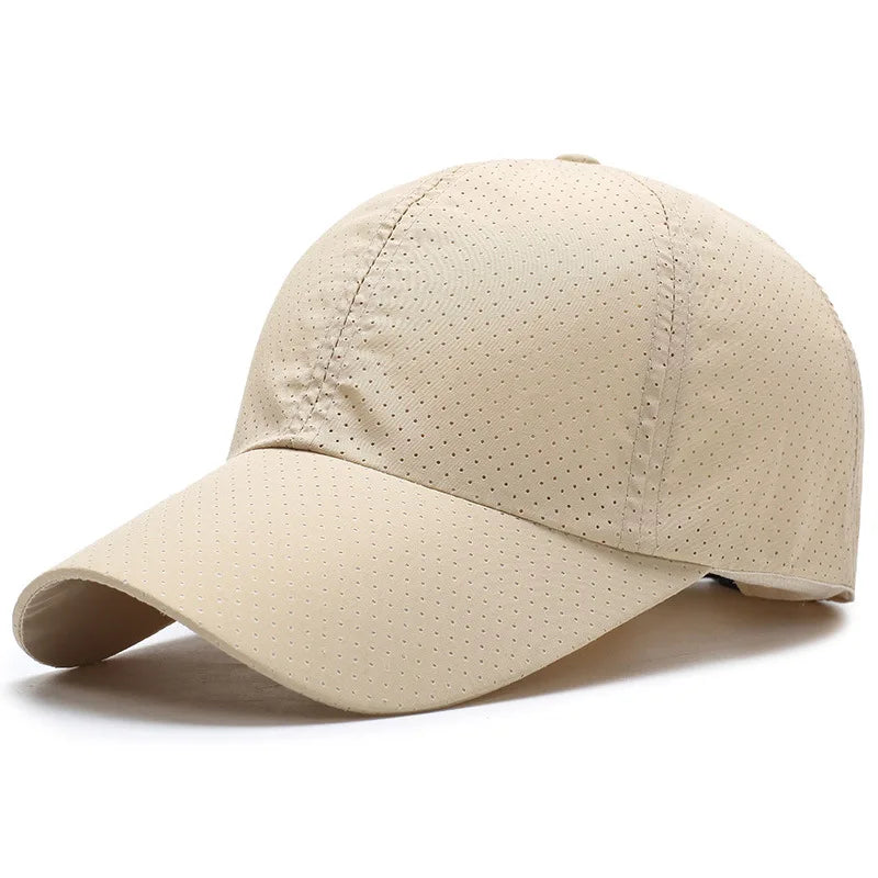 Breathable Baseball Cap Solid Thin Mesh Portable Quick Dry Sun Hat For Women Men Golf Caps Tennis Running Hiking Camping