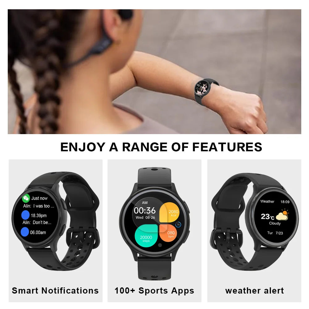 Smart Watches for Women, 1.27" Fitness Tracker Smartwatch for iPhone & Android, Activity T