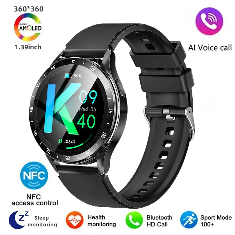 2024 New Bluetooth Call Smart Watch High end Men's Multi sport Mode NFCIP67 Waterproof Fitness Smart Electronic Watch