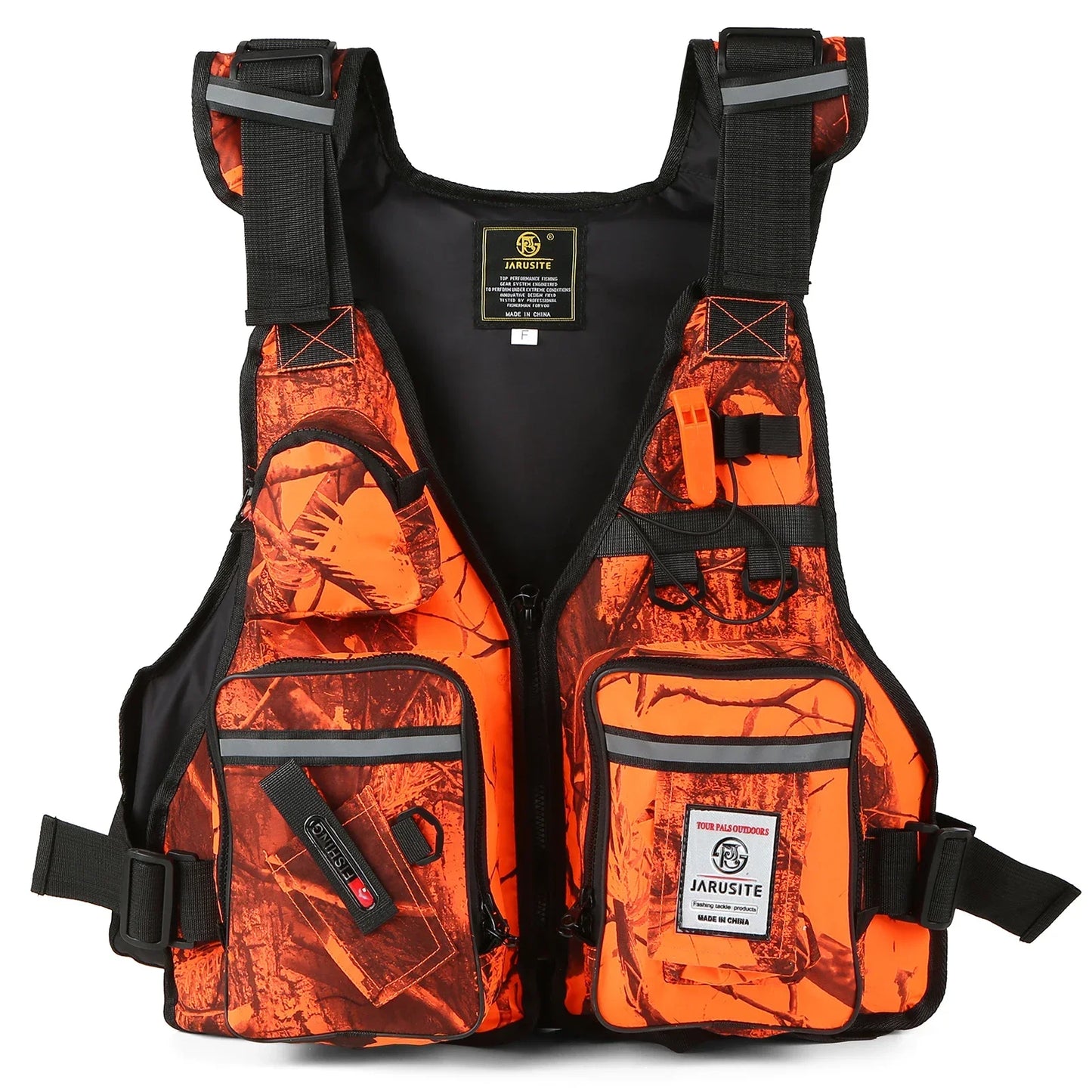 Men Professional Life Jacket Buoyancy Suit Portable Fishing Vests Multi-Pockets Waterproof