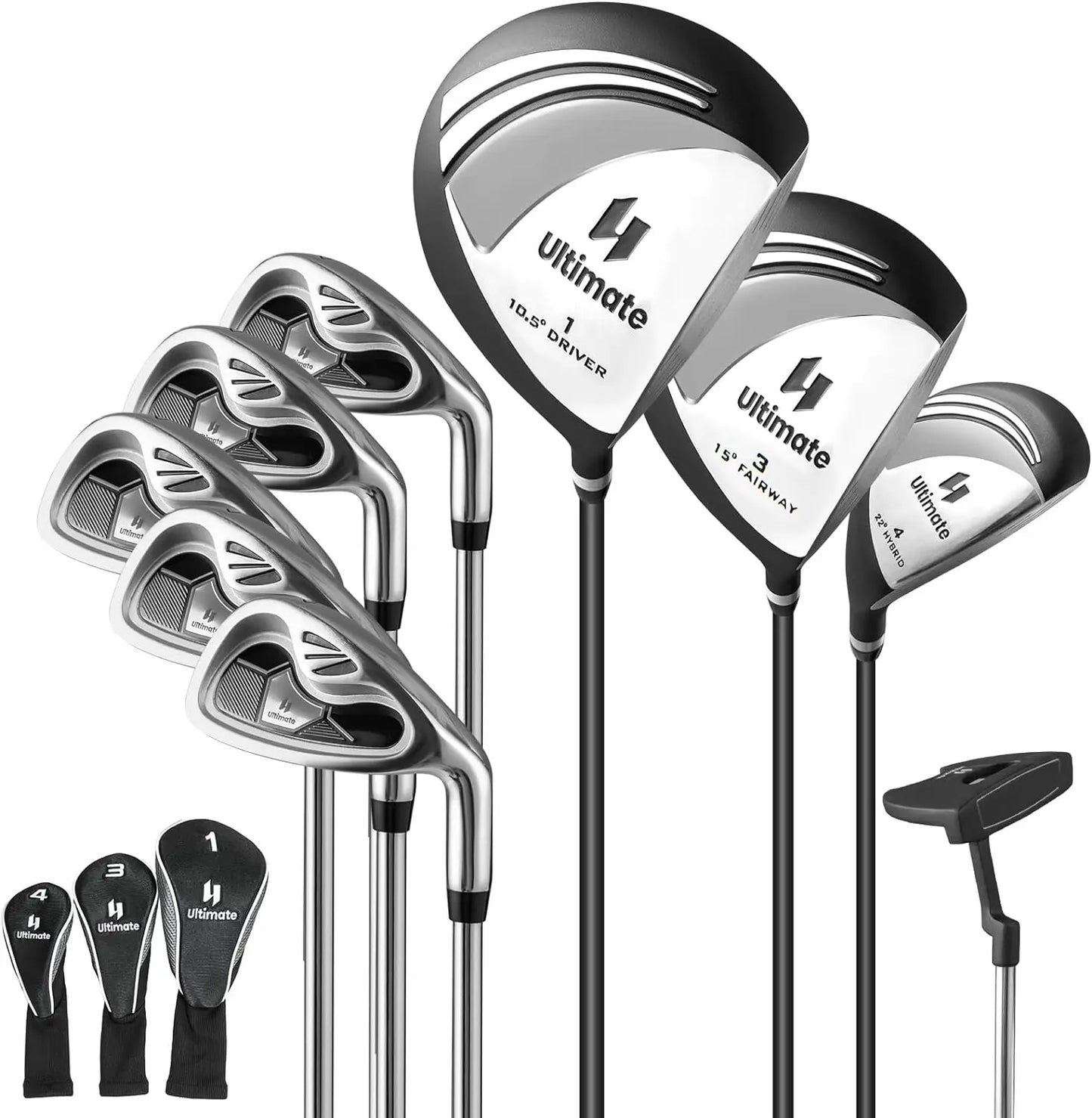 Complete Golf Club Set for Men,Putter, Head Covers, Suitable for Men Right Handed