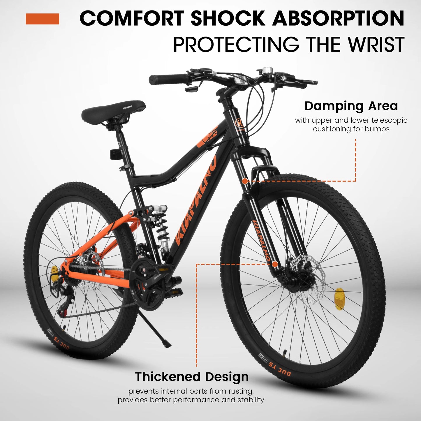 26-inch Aluminum Frame Twin Shock 21-speed Unisex Mountain Trail Bike