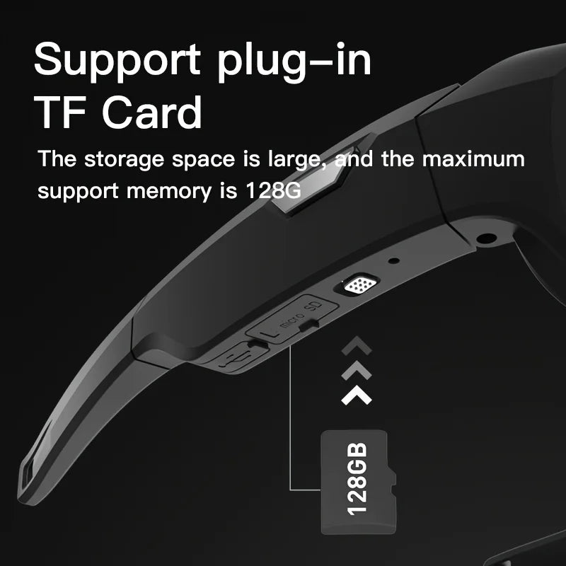 4K Video Glasses HD Smart Glasses Sports Outdoor 2hour Video Recording Time