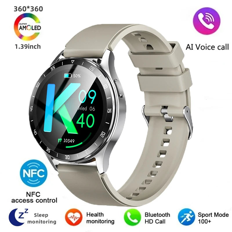 2024 New Bluetooth Call Smart Watch High end Men's Multi sport Mode NFCIP67 Waterproof Fitness Smart Electronic Watch