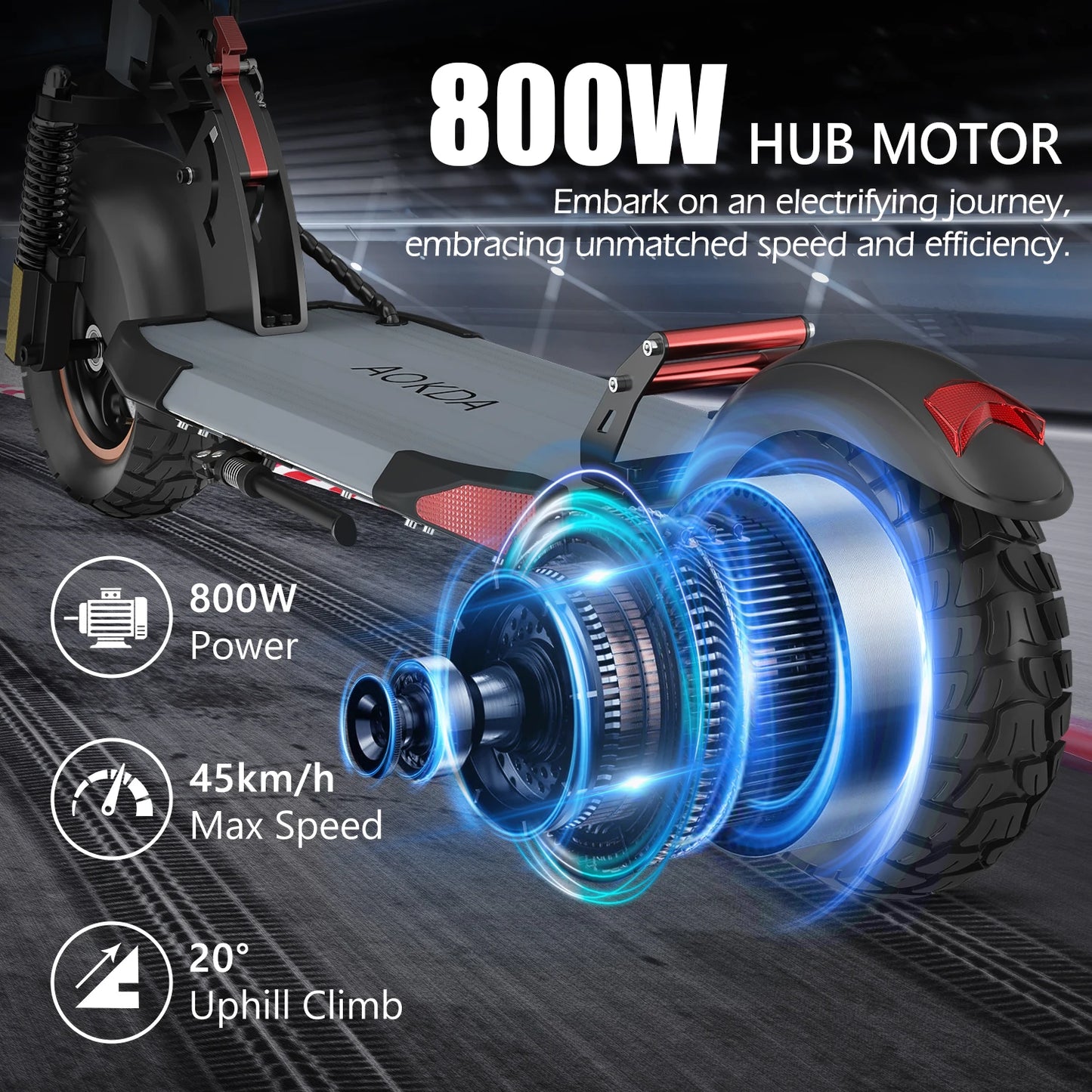 Scooters Electric 800W Peak Power 48V12.5AH Battery City Transportation Electric Scooter 10-inch All-terrain Tire Fold EScooters
