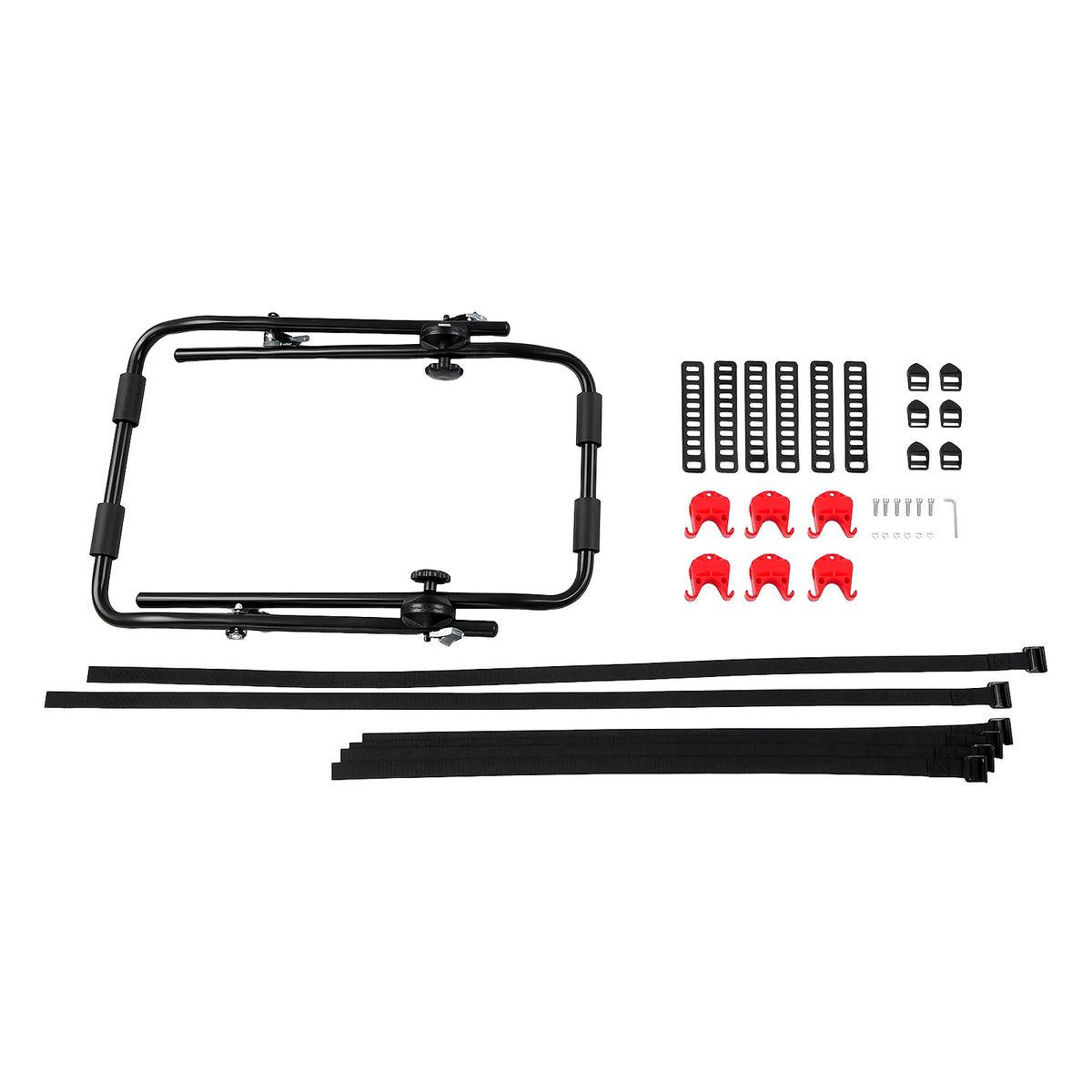 Universal Trunk Bike Rack 3 Bicycles, Carbon Steel Bicycle Carrier for Car Trunk SUV, Foldable Bike Holder with Safety Buckle