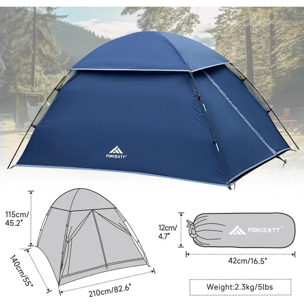 2 Person Backpacking Tent, Easy Setup Dome Tent, Lightweight Portable