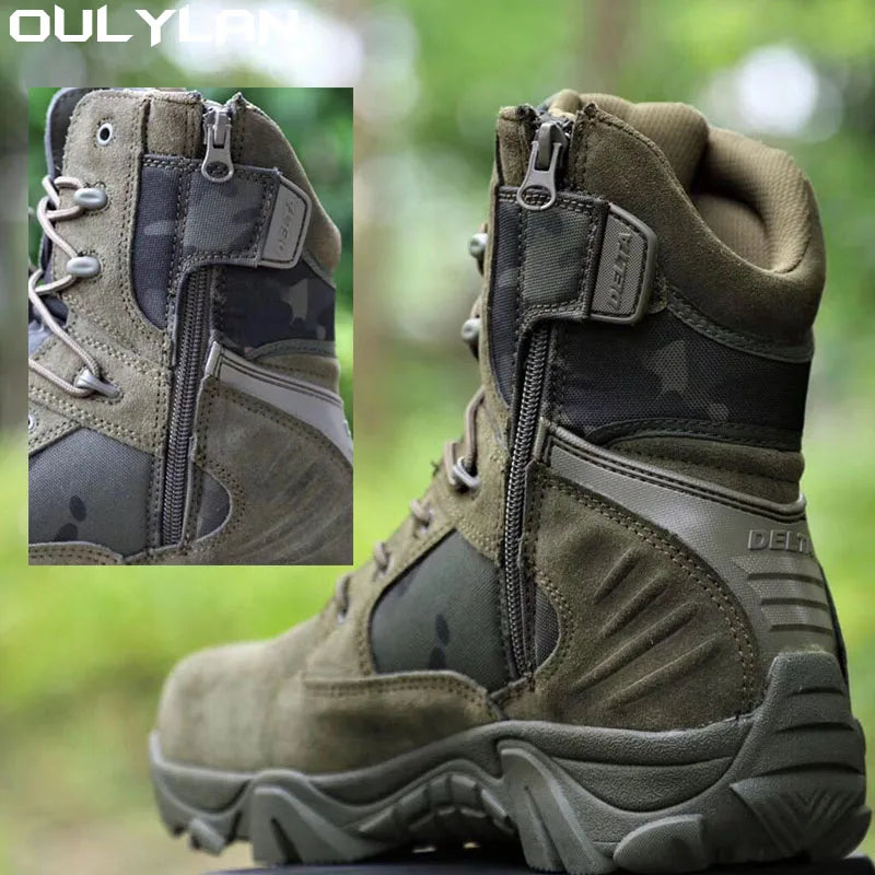 Climbing Outdoor Mens Work Safety Boots Camouflage Desert Boots  Outdoor Hiking Boots