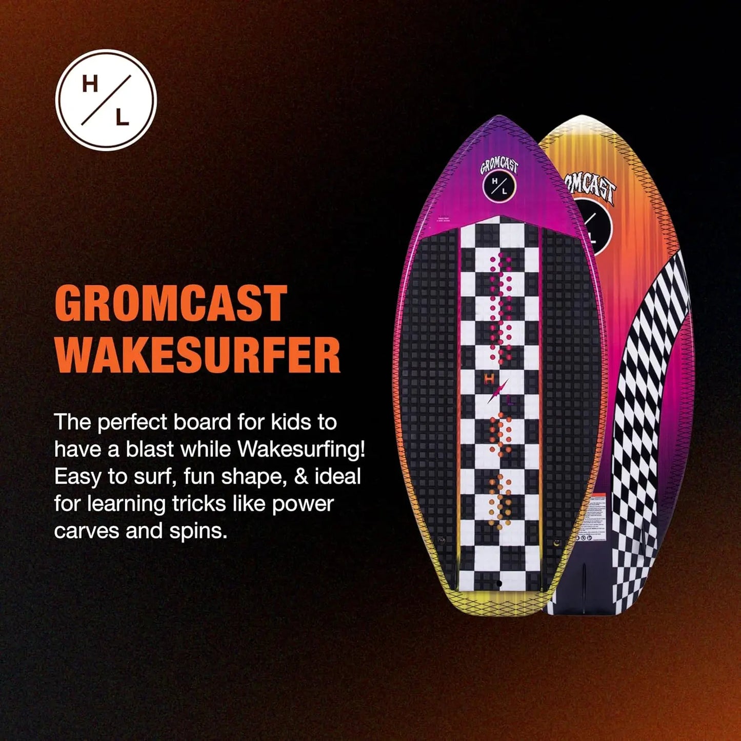 Gromcast Wakesurfer - Kids Wakesurf Board Shaped by Scott Bouchard - Great Board for Beginners & Ideal for Young Rider
