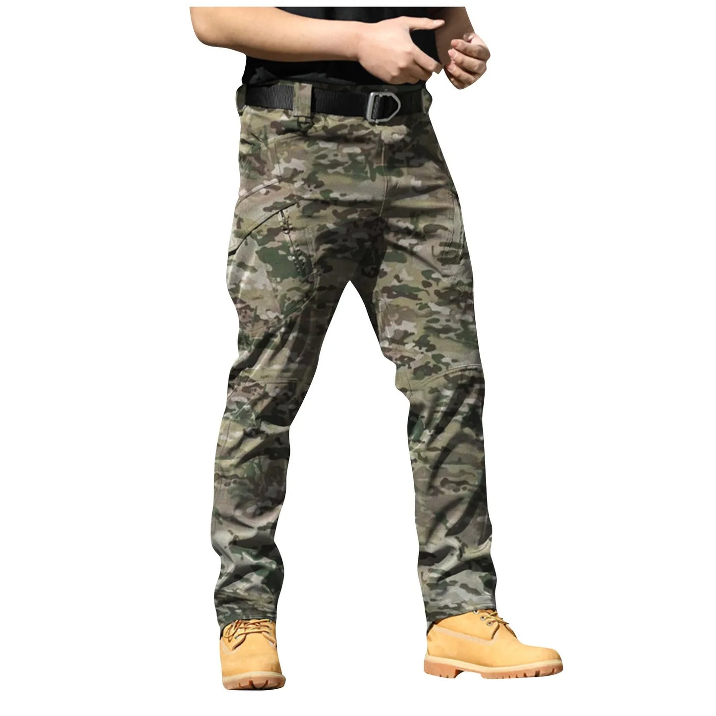 Spring-Autumn Outdoor Stretch Water-Resistant Hiking Trousers Wear-Resistant Utility Pants