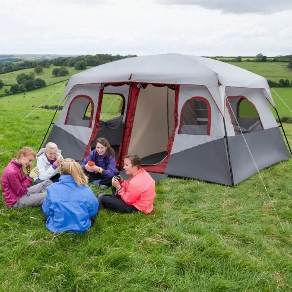 Camping Tent Cabin Tent 10 Person 2 Rooms Waterproof Shelter