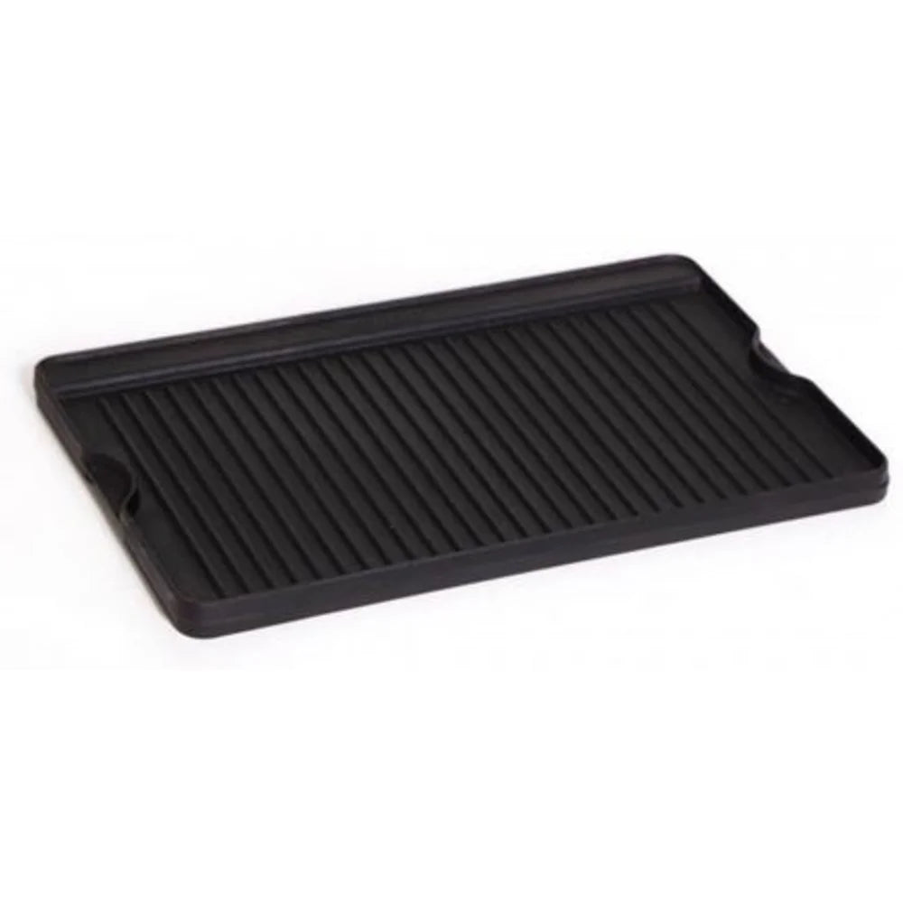 Reversible Preseasoned Cast Iron Grill Griddle Double Sided 24 Inch Cooking Surface Outdoor BBQ Breakfast Lunch Dinner