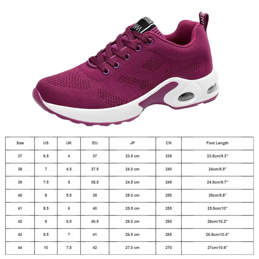 Women Breathable Sneakers Breathable Training Shoes Women Training Shoes Tennis Shoes Outdoor Sports Footwear Air Cushion