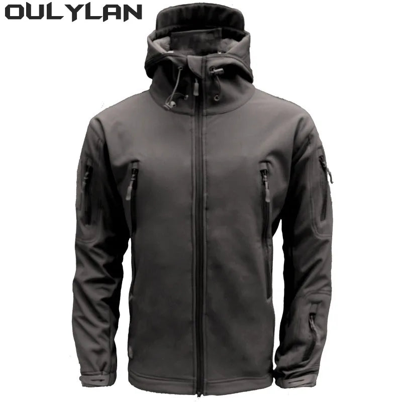 Oulylan Outdoor Jacket Military  Windproof Waterproof Shark Skin Soft Shell Comfortabe Camping Hunting Hiking Jacket