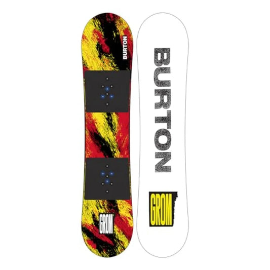 ' Grom Camber Snowboard for Young Riders Perfect for Beginners Learning to Ride on Gentle Slopes and Small Terrain Parks with S