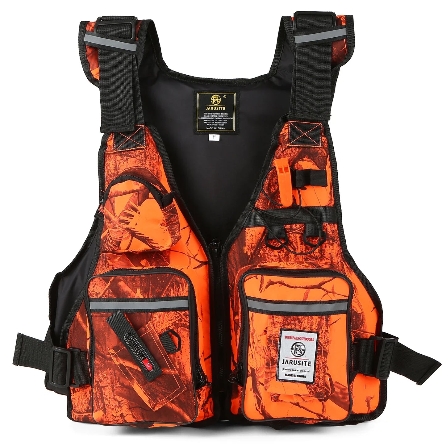 Men Professional Life Jacket Buoyancy Suit Portable Fishing Vests Multi-Pockets Waterproof